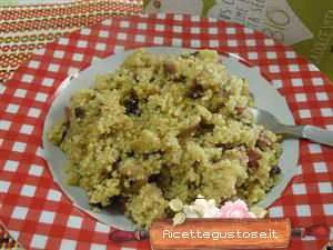 cous cous radicchio gamberetti