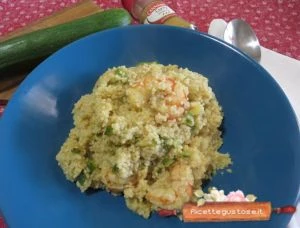 ricetta cous cous gamberi zucchine