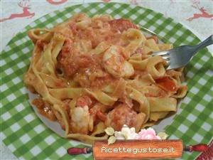 fettuccine mazzancolle e philadelphia ricetta