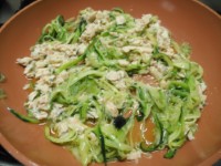 Cottura zucchine e salmone