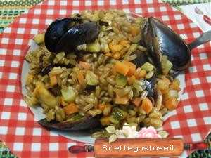 grano kamut cozze e zucchine