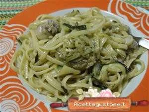 linguine seppioline e pesto ricetta