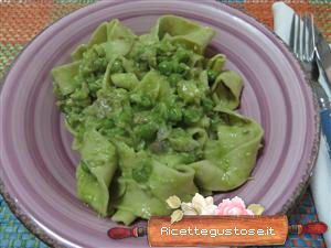 pappardelle lenticchie aringhe e piselli