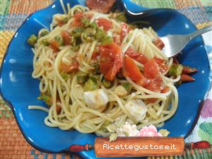 spaghetti asparagi e orata