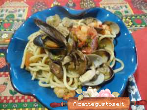 spaghetti mare e monti al mirto ricetta