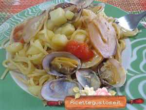 Spaghetti vongole e pesce spada