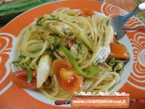 spaghetti zucchine e gallinella