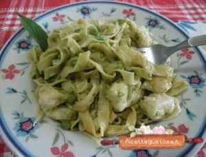 tagliatelle piselli piesce san pietro salvia ananas