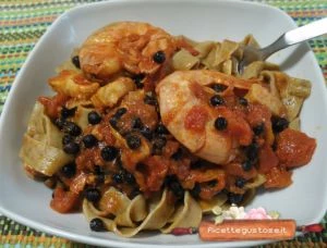 tagliatelle porcini spada gamberoni e roveja