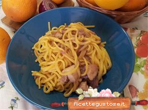 tagliolini arancia e capesante