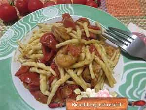 trofie pesto gamberetti ricetta