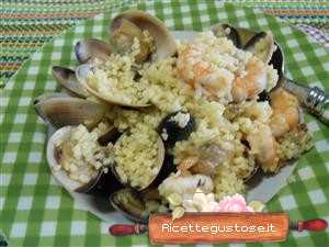 Cous cous freddo gamberetti e mazzancolle