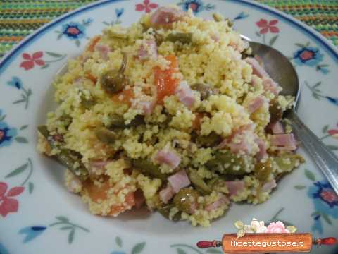 cous cous di mais al salame rosa