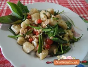 gnocchi di pane e lenticchie freddi tonno e spinaci ricetta  facile