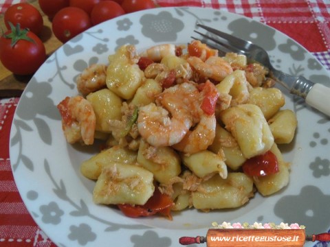 gnocchi freddi tonno mazzancolle