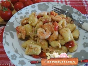 gnocchi freddi tonno e mazzancolle