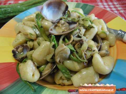 gnocchi freddi vongole zucchine grigliate