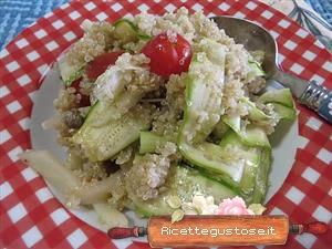 insalta di quinoa zucchine e verza sott'aceto ricetta