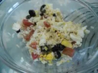 Insalata di riso appetitosa pronta da servire