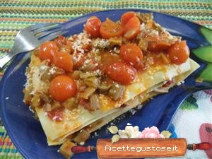 ricetta lasagna estiva caponata al forno