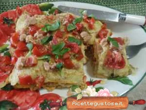 lasagna fredda crepes di mais tonno e pomodori ricetta