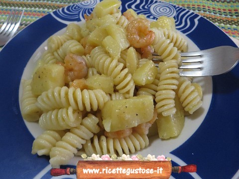 pasta fredda patate gamberetti