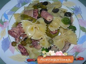 pasta fredda polpo e peperoni