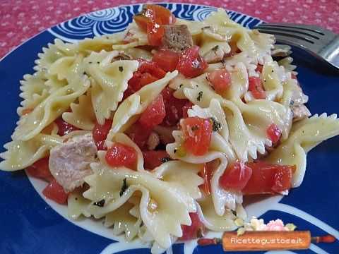 pasta fredda pomodori tonno grigliato