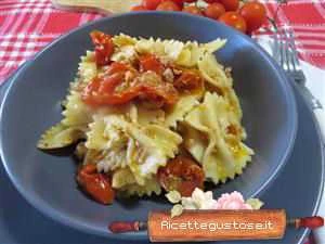 pasta fredda pomodorini gratinati e tonno