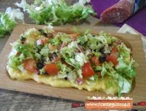 polenta fredda al salame di cinghiale