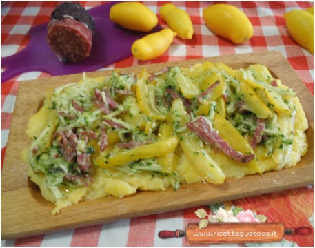 polenta fredda salame primitivo pomodoro banana