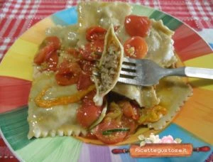 ravioli freddi fiori di zucca ricetta