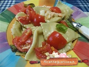 ravioli freddi menta robiola salmone