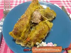 cannelloni con fiori di zucca e pesto pimpinella