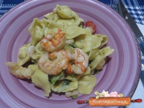 cappelletti branzino zucchine gamberetti gamberoni