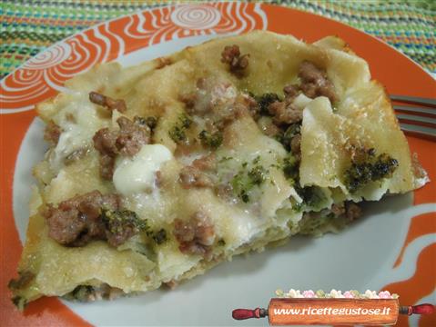 lasagna pane carasau ragu bianco stracchino