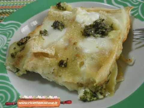 lasagna pane carasu pesto stracchino