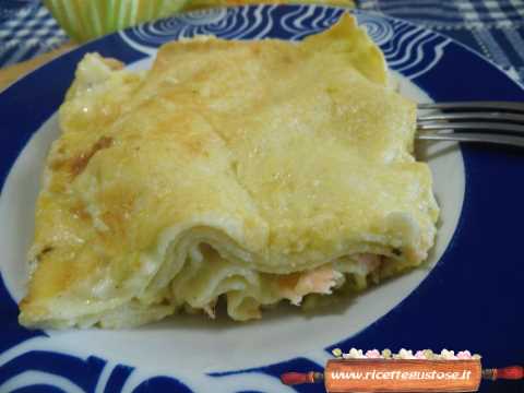 lasagna salmone fiori di zucca