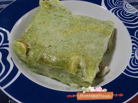 lasagna stridoli rana pescatrice calamaretti