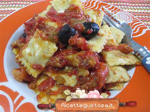 Ravioli melanzane e pesce spada