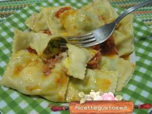 ravioli speck zucchine uova di quaglia