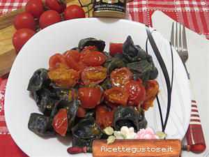 tortelli carbone pate di coniglio e tartufo