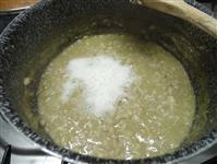 4 foto risotto fave e pecorino