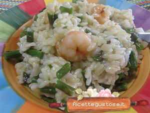 Risotto asparagi e gamberetti