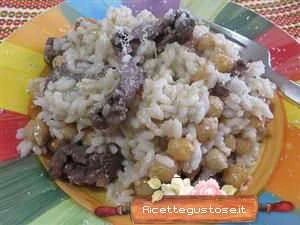 risotto bistecca e ceci ricetta