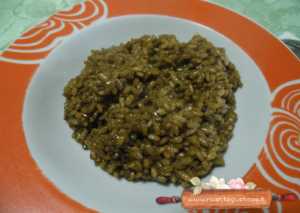risotto riso rosa borragine e gorgonzola
