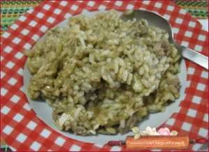 risotto carciofi e salsiccia