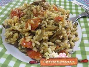 risotto con carciofi e zafferano