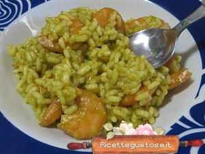 risotto fiori zucca e gamberetti