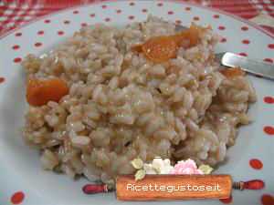 Risotto pomodorini valcasotto e bourlesque